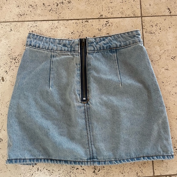 Princess Polly Denim Mini Skirt with Slit - Picture 3 of 4